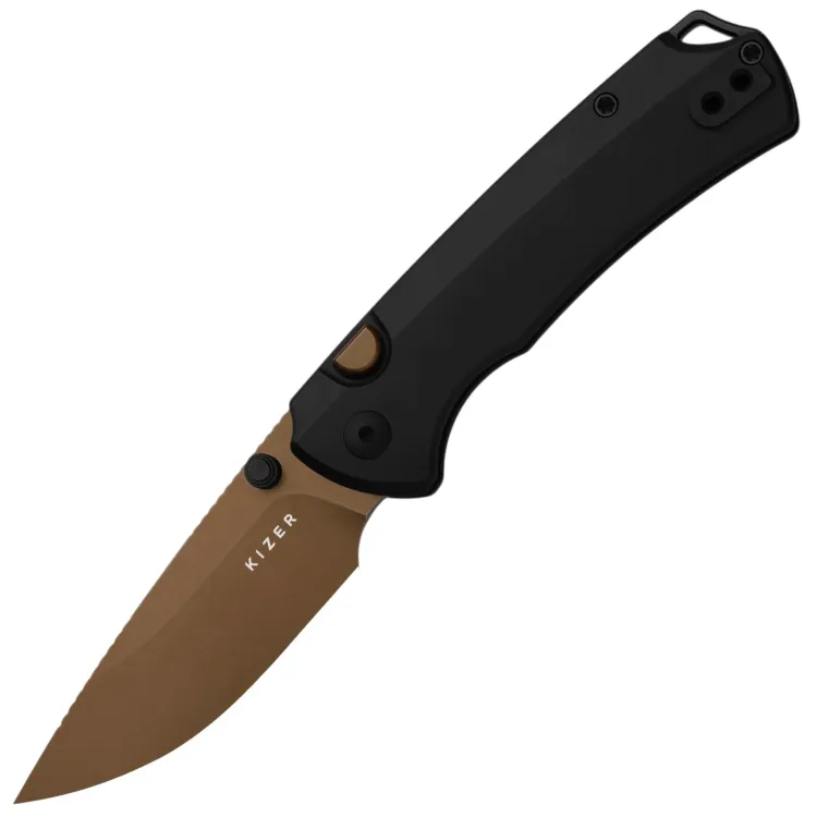 Нож Kizer T1 BD sunset metal PVD сталь Elmax рукоять Black Titanium