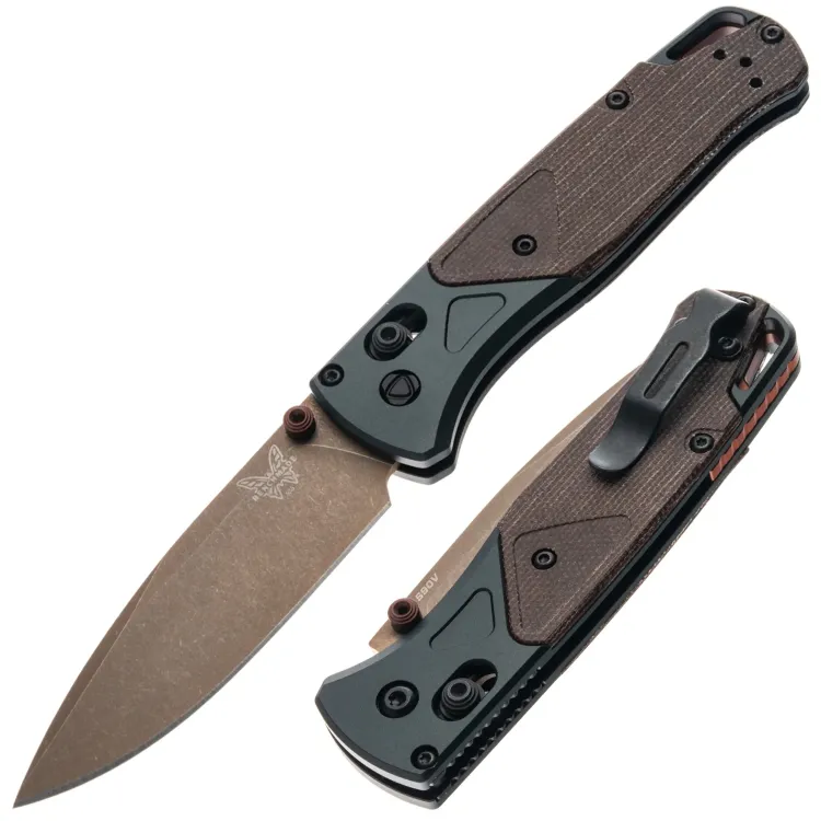 Нож Benchmade Bugout LE сталь S90V рукоять Taiga Green Aluminum Natural Micarta (535FE-2602)
