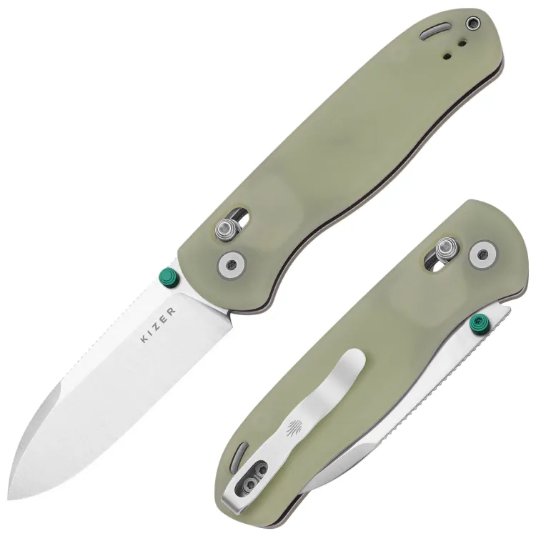 Нож Kizer Drop Bear satin сталь Nitro-V рукоять GID G10