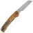 Нож Petrified Fish Scholar stonewash сталь 154CM рукоять Olive wood