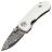 Нож SHOOZIZ YA-01 black сталь Damascus рукоять White cowbone