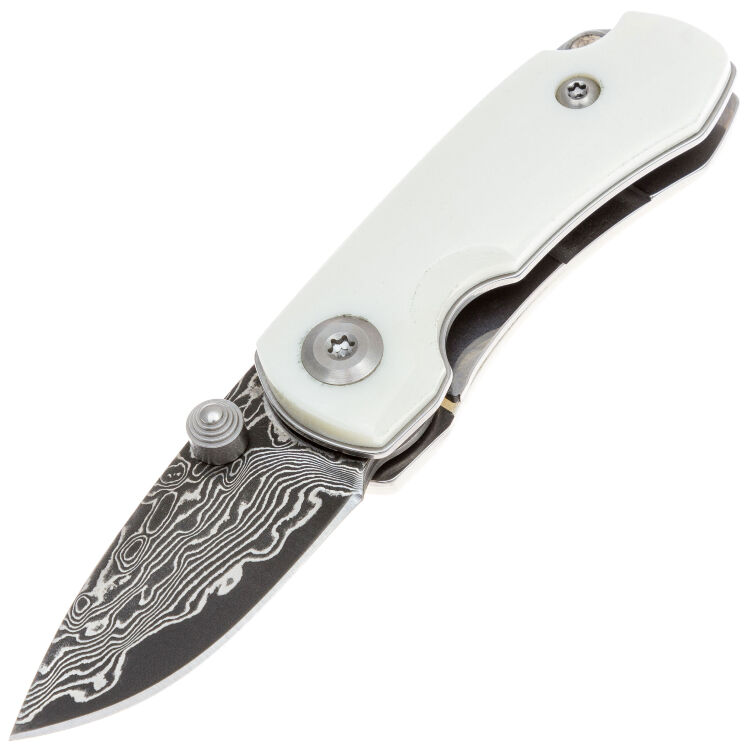 Нож SHOOZIZ YA-01 black сталь Damascus рукоять White cowbone