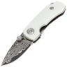 Нож SHOOZIZ YA-01 black сталь Damascus рукоять White cowbone