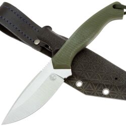 Нож 7 Ножей Пиранья Гибрид сталь AUS-10co рукоять Olive G10