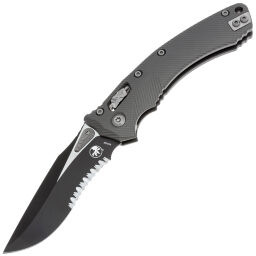 Нож Microtech Amphibian Ram-Lok PS black сталь M390MK рукоять Natural Clear Fluted Aluminum
