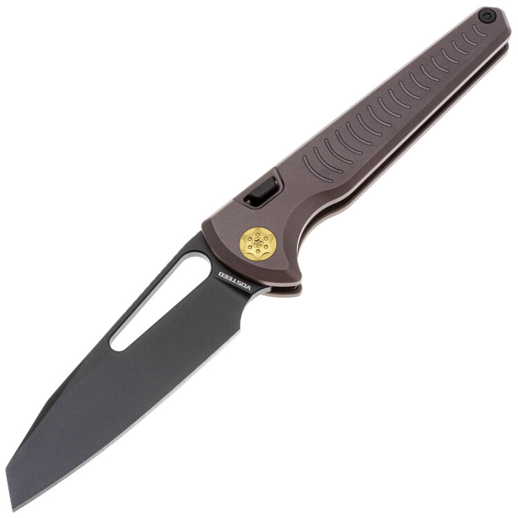 Нож Vosteed Gavko Leopard blackwash сталь M390 рукоять Dark Reddish Purple Titanium