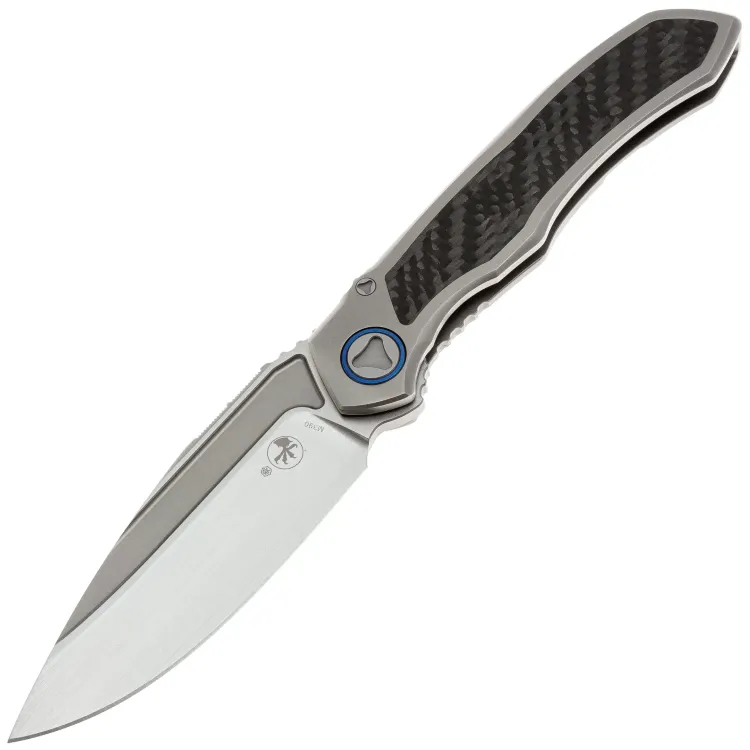 Нож Microtech Anax S/E satin сталь M390 рукоять Titanium/Carbon Fiber (190C-4CFITI)