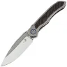 Нож Microtech Anax S/E satin сталь M390 рукоять Titanium/Carbon Fiber (190C-4CFITI)