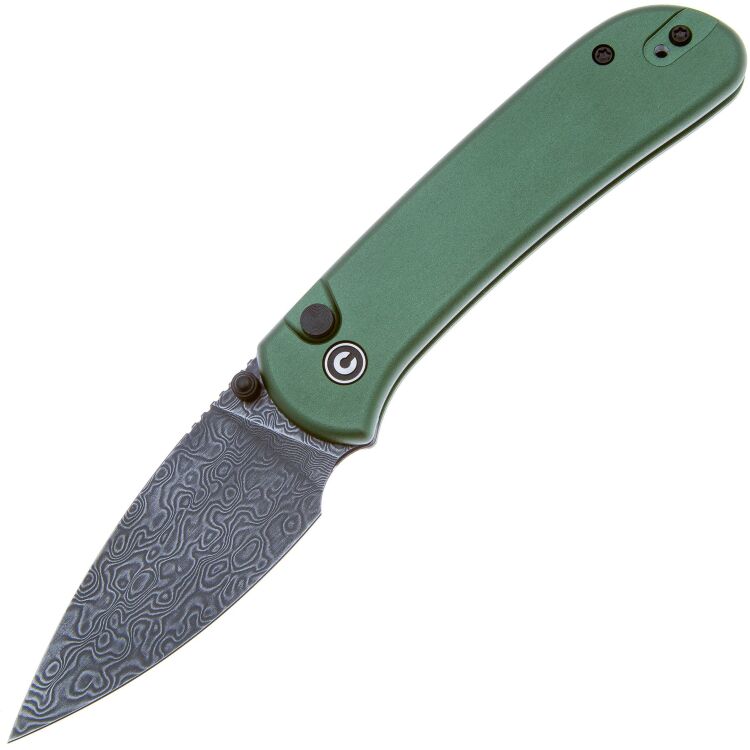Нож CIVIVI Qubit сталь Damascus рукоять Green Aluminium (C22030E-DS1)