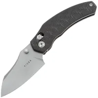 Нож Kizer Mini Bulldog stonewash сталь S45VN рукоять Carbon Fiber