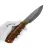 Нож 009 Спуски от обуха сталь легированный булат рукоять латунь/корень ореха (Пампуха И.Ю.)