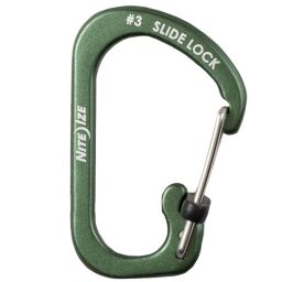 Карабин Nite Ize SlideLock Carabiner #3 Olive Aluminium (CSLA3-08-R6)