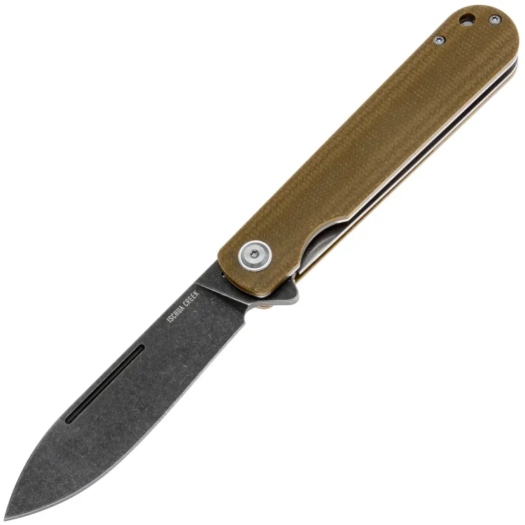Нож Ontario Ischua Creek blackwash сталь Stainless Steel рукоять Brown G10 (9001)
