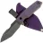 Нож с Котом Скрелинг acidwash сталь VG-10 рукоять микарта фиолетовая