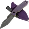 Нож с Котом Скрелинг acidwash сталь VG-10 рукоять микарта фиолетовая