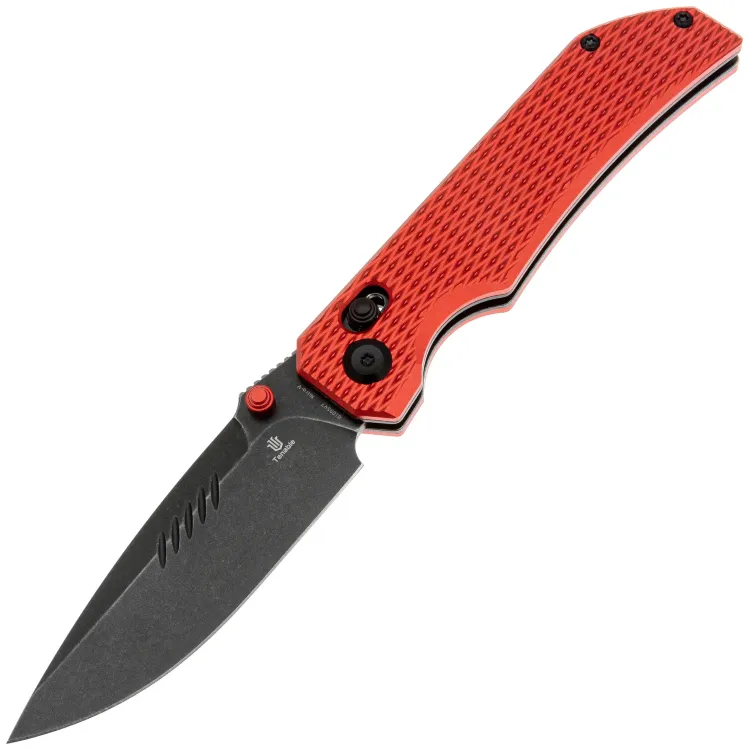 Нож Tenable Eaglestrike blackwash сталь Nitro-V рукоять Diamond Red Aluminium