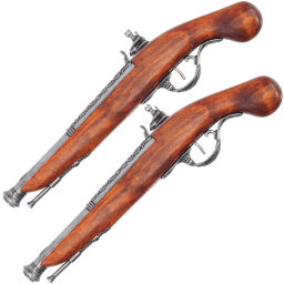 Макеты кремниевых пистолетов 2шт Англия  XVIII век сталь DE-2-1196G (Denix)