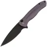 Нож CIVIVI Button Lock Kitefin blackwash сталь 14C28N рукоять Purple Aluminum (C24091-3)