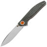 Нож Black Fox Artia stonewash сталь D2 рукоять OD Green Micarta (BF-765 OD)