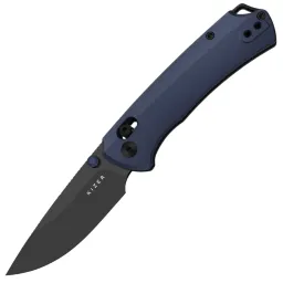 Нож Kizer T1 CD DLC сталь M390 рукоять Blue Aluminium