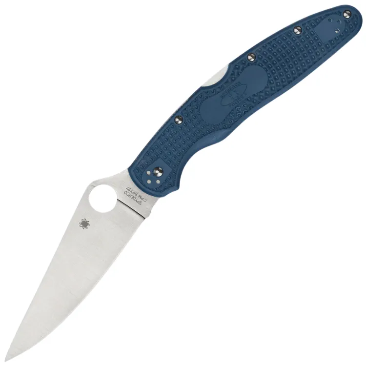 Нож Spyderco Police 4 LTW сталь SPY27 рукоять Cobalt Blue FRN (C07PCBL4)