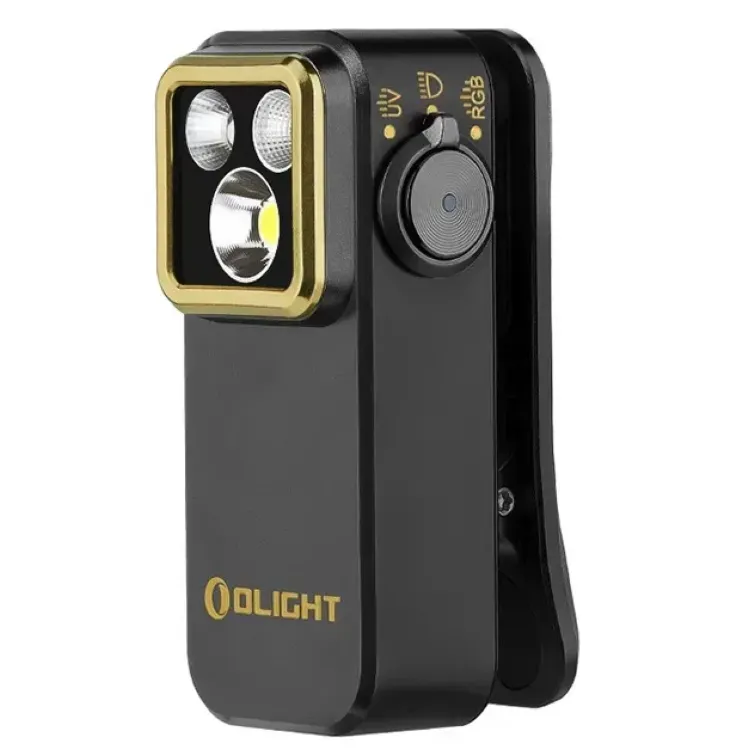Фонарь Olight Oclip Pro S Black Luminus SFT-12/UV/RGB холодный белый