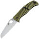 Нож Spyderco Caribbean Sheepsfoot сталь LC200N рукоять Black/Yellow G10 (C217GSSF)  (C217GSSF)