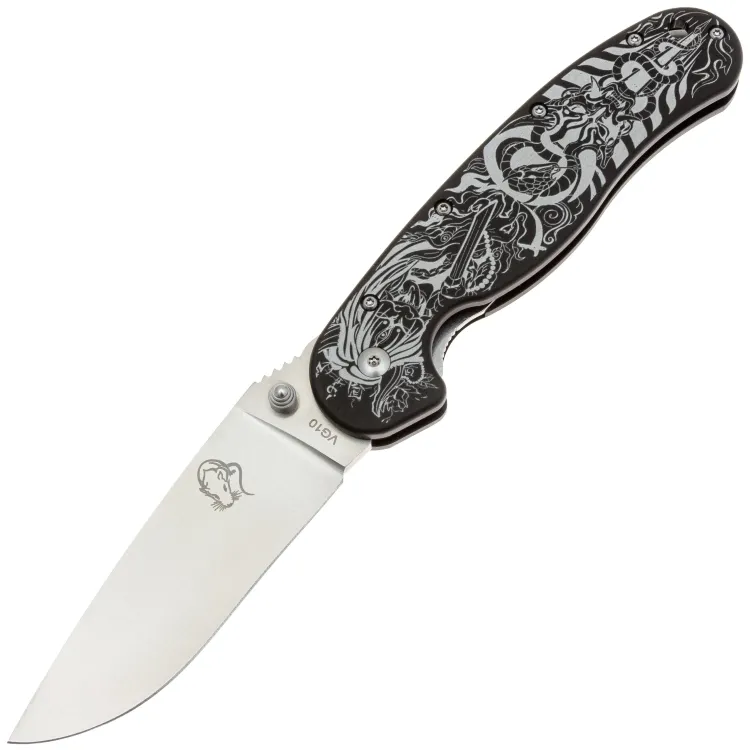 Нож Steelclaw Крыса Ханья сталь VG-10 рукоять Black Aluminum