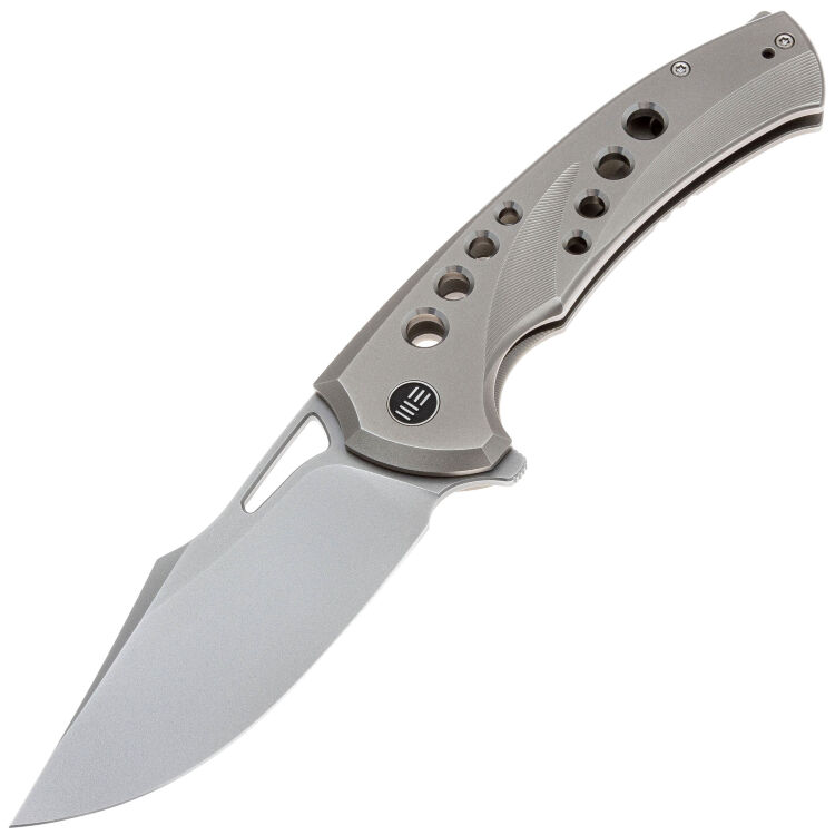 Нож WE Knife Swiftfin beadblast сталь CPM-20CV рукоять Beadblast Titanium/satin holes (WE23051-2)