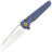 Нож Vosteed Gavko Leopard satin сталь M390 рукоять Blue Titanium