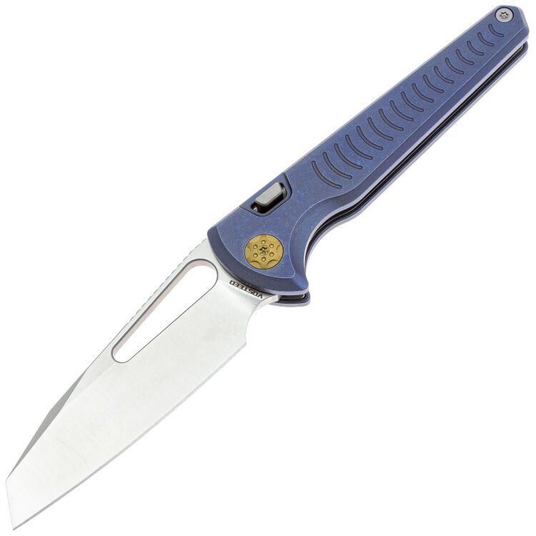 Нож Vosteed Gavko Leopard satin сталь M390 рукоять Blue Titanium