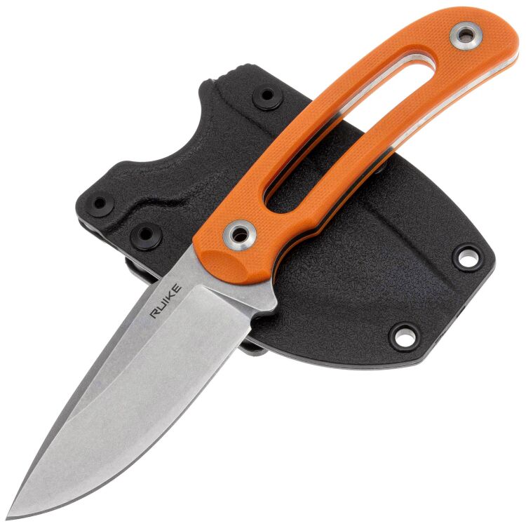 Нож Ruike Hornet сталь 14C28N рукоять Orange G10 (F815-J)