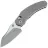 Нож Kizer Mini Bulldog stonewash сталь S45VN рукоять Gray Frag Titanium