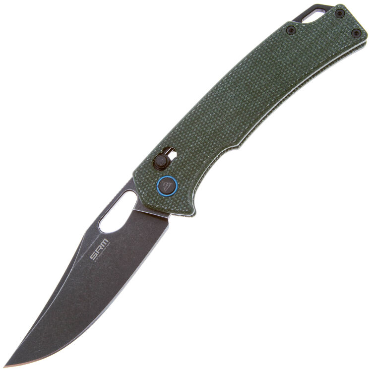 Нож SRM 9203-MG2 blackwash сталь 10Cr15CoMoV рукоять Green Micarta