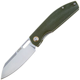 Нож CJRB Ekko stonewash сталь AR-RPM9 рукоять Green Micarta (J1929-MGN)