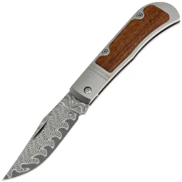 Нож Kizer Trestle сталь Damascus рукоять Gray Ti/Mkuruti Wood Нож Kizer Trestle сталь Damascus рукоять Gray Ti/Mkuruti Wood