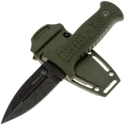 Нож Кизляр Страж-2 сталь AUS-8 черный рукоять эластрон Олива (014306)