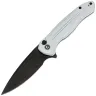 Нож CIVIVI Button Lock Kitefin blackwash сталь 14C28N рукоять Silver Aluminum (C24091-2)