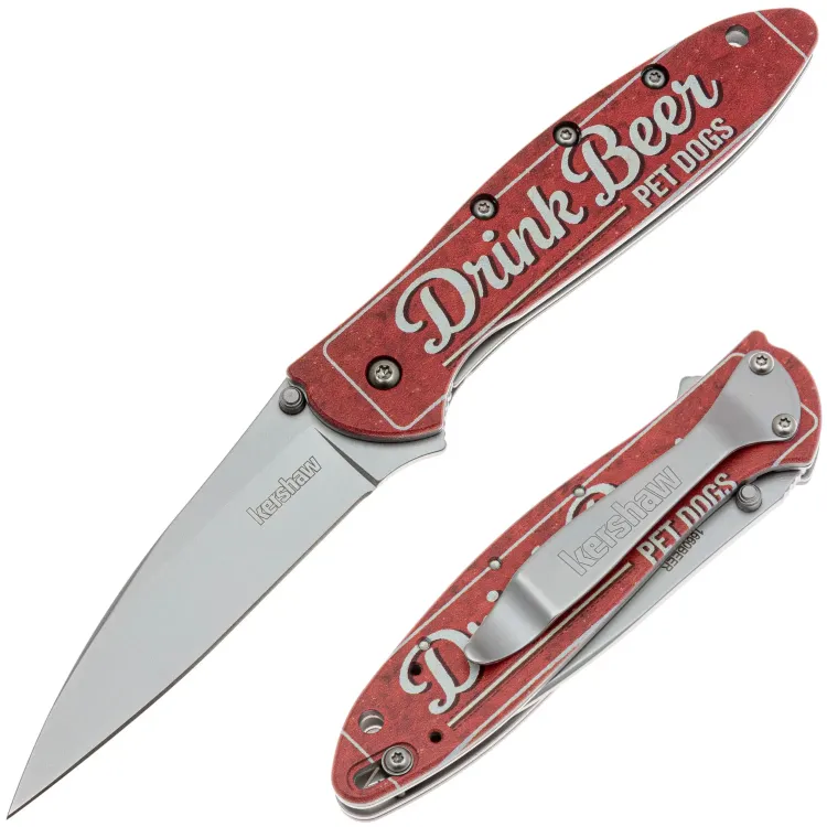 Нож Kershaw Leek Beer сталь 14C28N рукоять Aluminium (1660BEER)