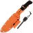 Нож N.C. Custom Forester Liza Alert blackwash сталь AUS-10 рукоять Orange G10
