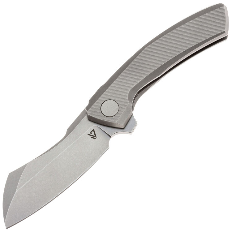 Нож Vanguard Mini Cleaver stonewash сталь M390 рукоять Grey Titanium