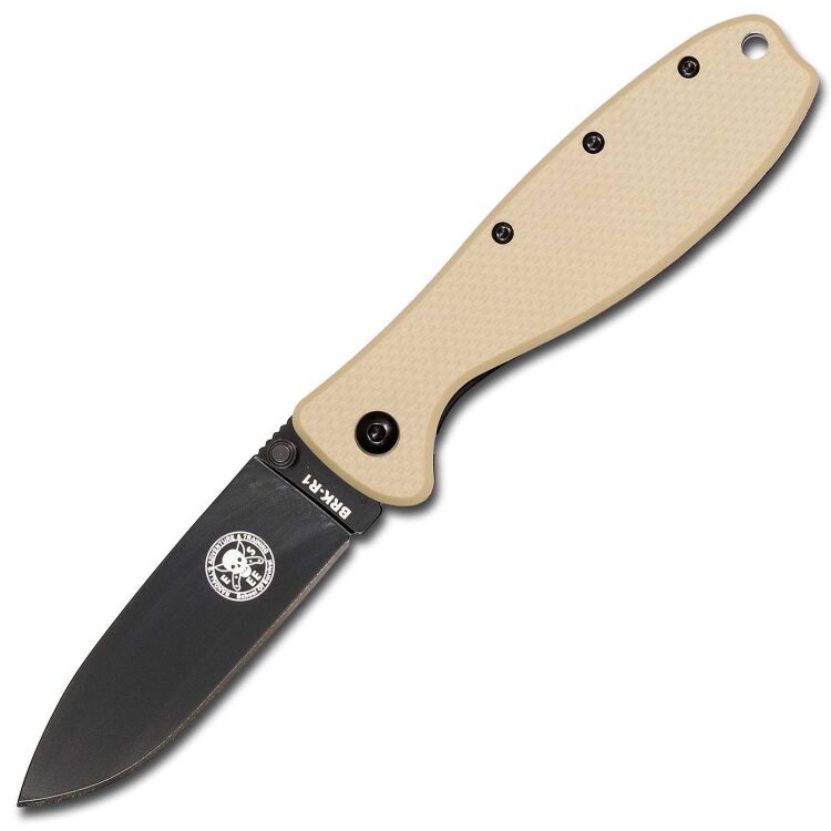 Нож ESEE Zancudo black сталь D2 рукоять Tan GFN (BRKR2DTB)