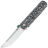 Нож Kansept BTF stonewash сталь S35VN рукоять Black/White Nebula Carbon Fiber