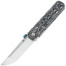 Нож Kansept BTF stonewash сталь S35VN рукоять Black/White Nebula Carbon Fiber