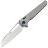 Нож Vosteed Gavko Leopard stonewash сталь M390 рукоять Gray Titanium