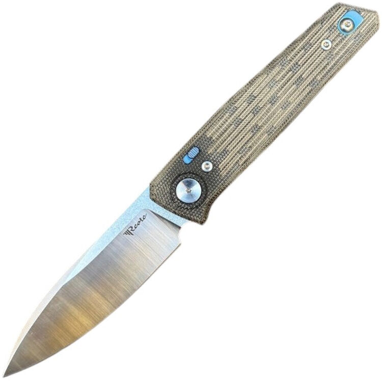 Нож Reate PL-6 satin сталь Nitro-V рукоять Green/Black Micarta
