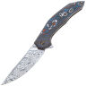 Нож We Knife Merata сталь Heimskringla Damasteel рукоять TigerStripe Ti/Nebula Fat CF (WE22008B-DS1)