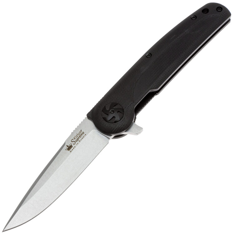 Нож Kizlyar Supreme Biker-Z сталь VG-10 Stonewash рукоять Black G10