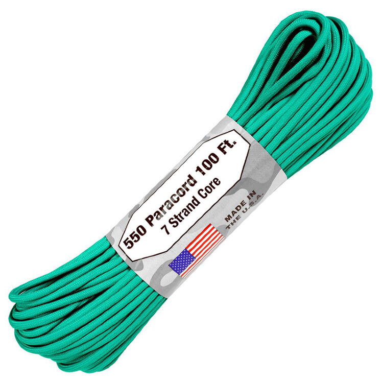 Паракорд Atwoodrope 550 Parachute Cord teal 30м (США)