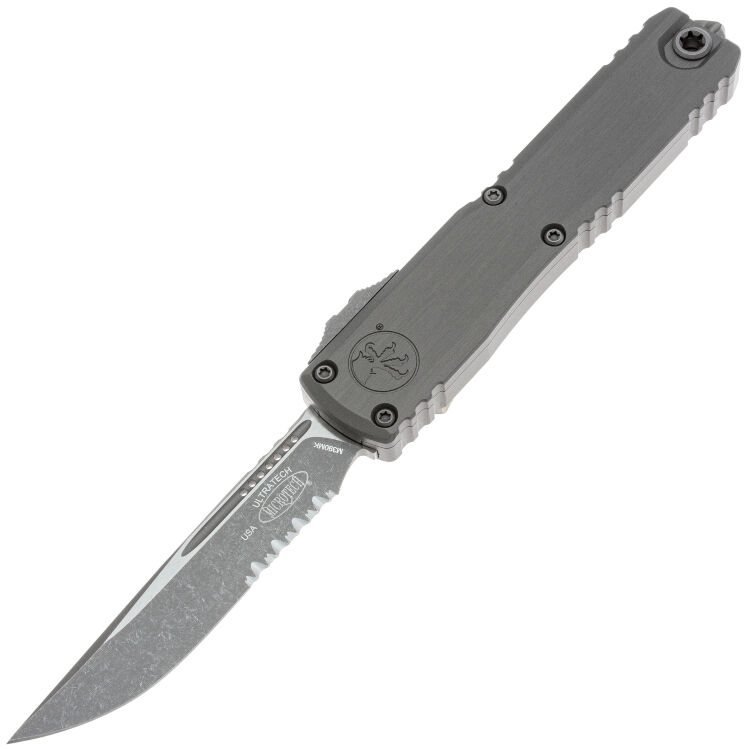 Нож Microtech Ultratech ZBP S/E apocalyptic PS сталь M390MK рукоять Natural Clear Aluminum